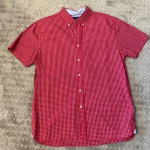 Red/Navy Classic Fit Short Sleeve Button Down
